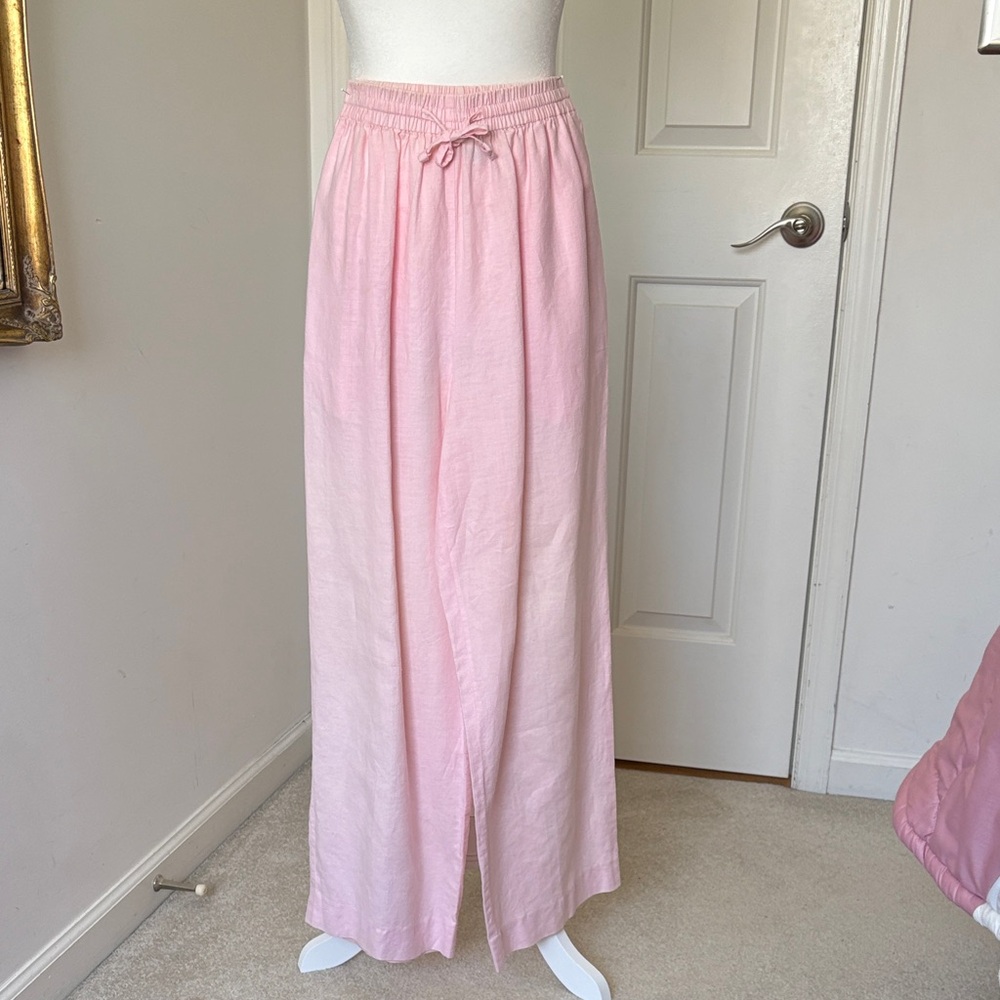 Saks Fifth Avenue Soft Pink Elastic Waist Pants